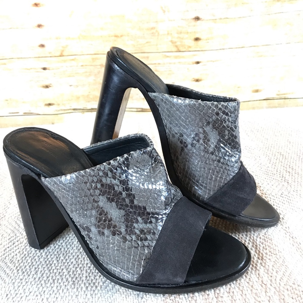 Rag & Bone Tristan Snake Print Mule Sandal SZ 6.5